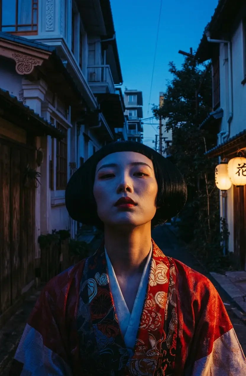 Cinematic street portrait